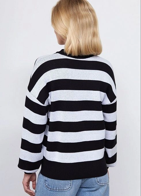 Джемпер жен. 310515.33303.8202SA Чёрно-белый  (1)
