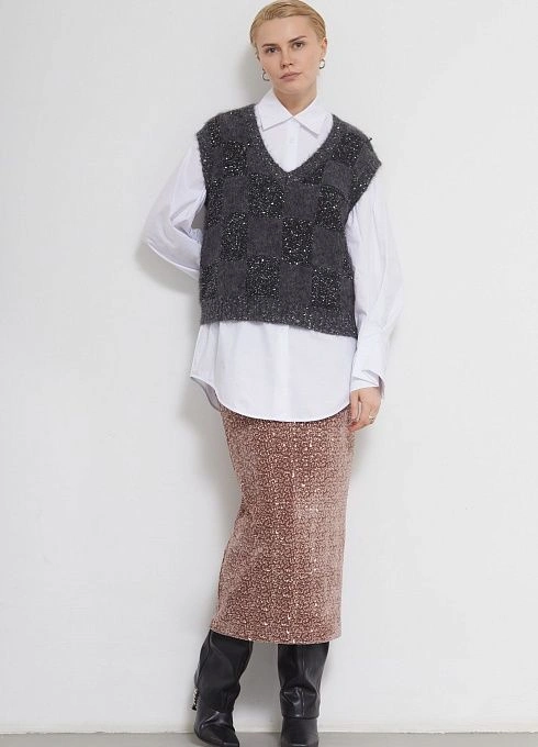  GRIOL. Юбка жен. 350063.03313.0500N жемчужный GRIOL