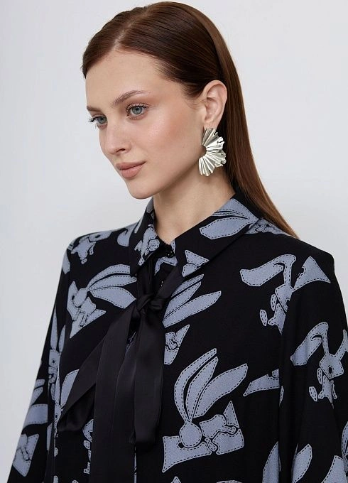 Платье жен. 360329.03312.8278А Черныйсерый  (4)