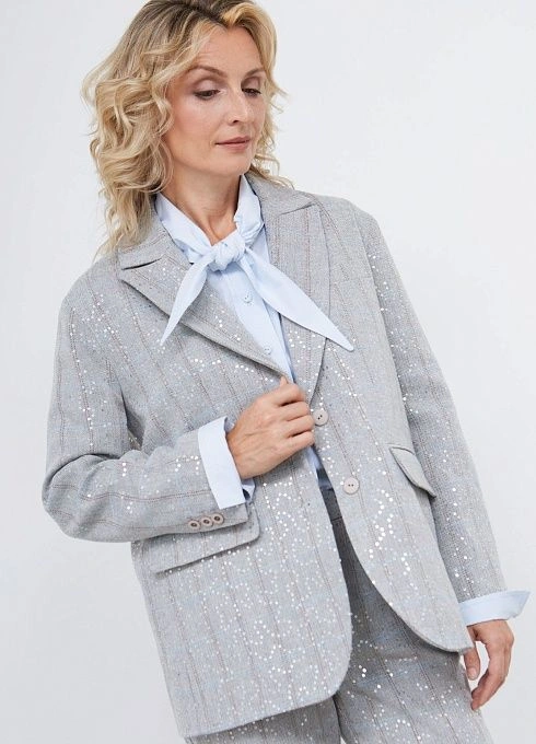  GRIOL. Жакет жен. 378176Б.11312.0886P Серо-коричневый GRIOL