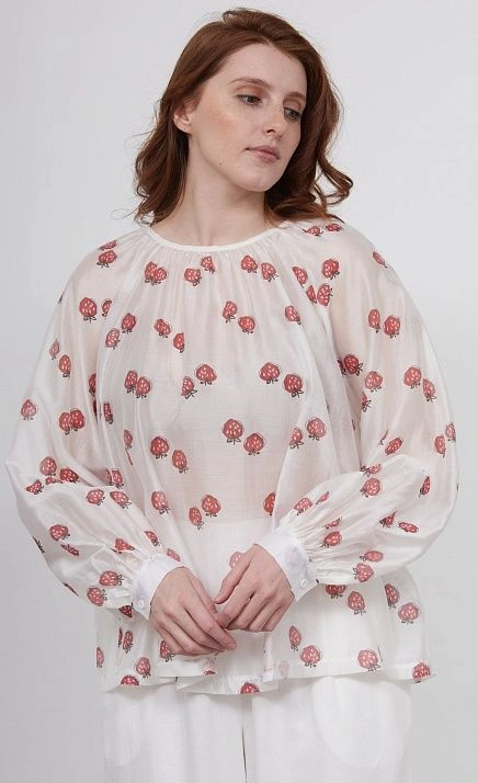 Блуза с завязками на спинке GRIOL