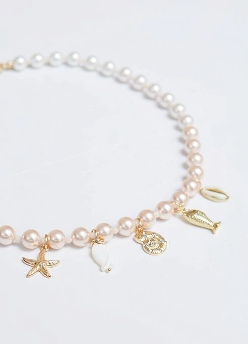 Колье Рибо Роха3 Бежевый (3)