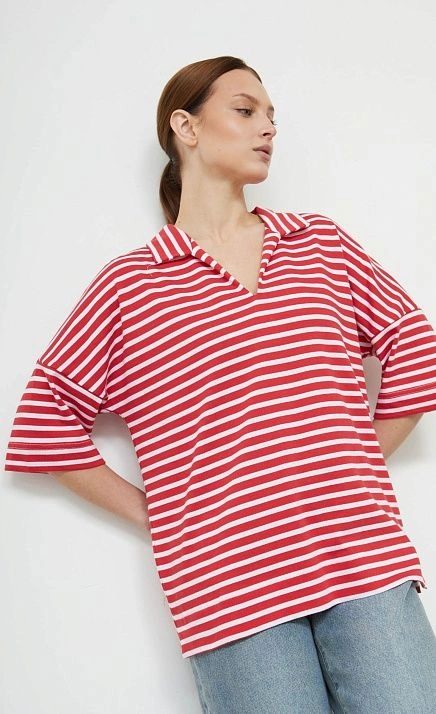 GRIOL. Джемпер жен. 310783.6_313.0245S Бело-красный GRIOL GRIOL. Джемпер жен. 310783.6_313.0245S Бело-красный