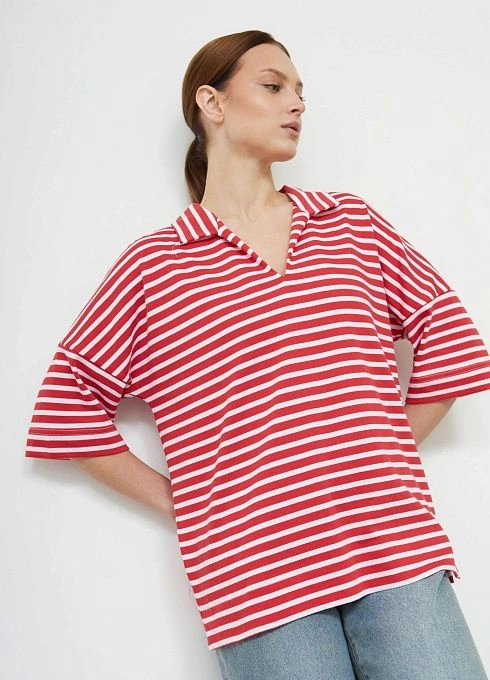  GRIOL. Джемпер жен. 310783.6_313.0245S Бело-красный GRIOL