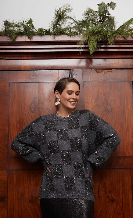 GRIOL. Джемпер жен. 314019.42303.8200P Чёрно-серый GRIOL GRIOL. Джемпер жен. 314019.42303.8200P Чёрно-серый