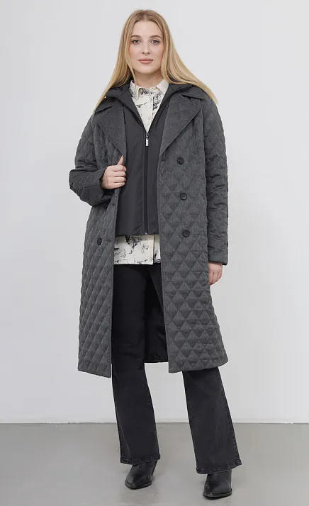  GRIOL. Пальто жен. 534094.11208.8100N Темно-серый 