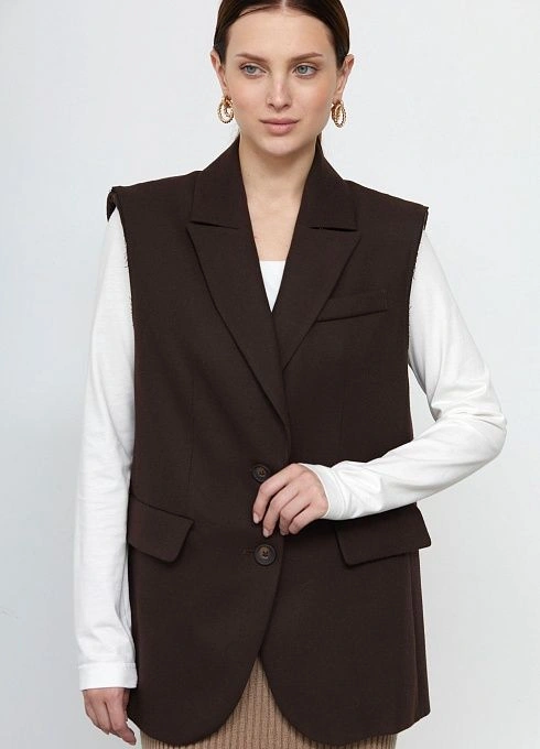  GRIOL. Жилет жен. 388386.11312.5900N Коричневый GRIOL