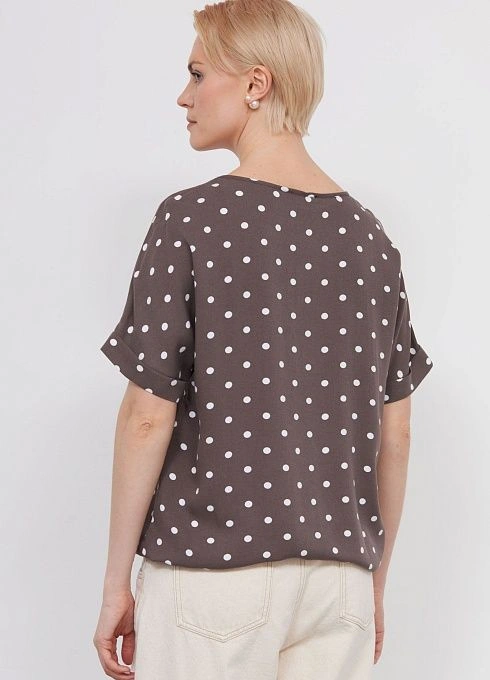 Блуза жен. 317496Г.11312.1107D Шоколадно-молочный (1)