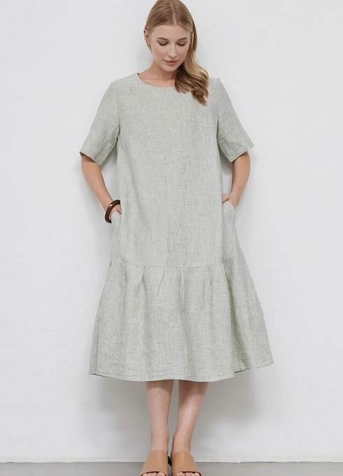  GRIOL. Платье жен. 367763.37312.0235S Бело зеленый GRIOL