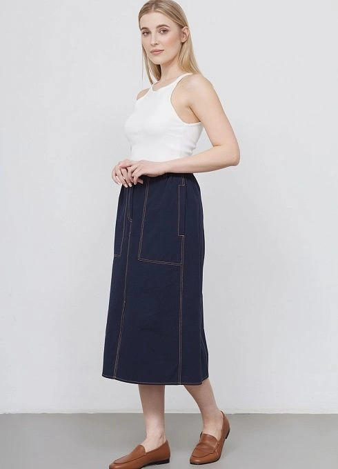 Юбка жен. 350100.09312.9600N Тёмно-синий  (4)