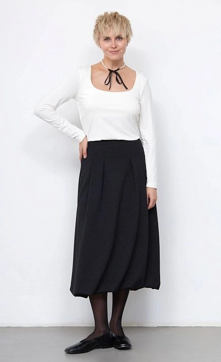  GRIOL. Юбка жен. 350069.6_313.8200M Темно-серый меланж 