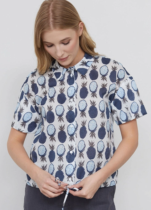 Рубашка из хлопка с принтом GRIOL