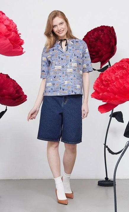 Рубашка в пижамном стиле GRIOL