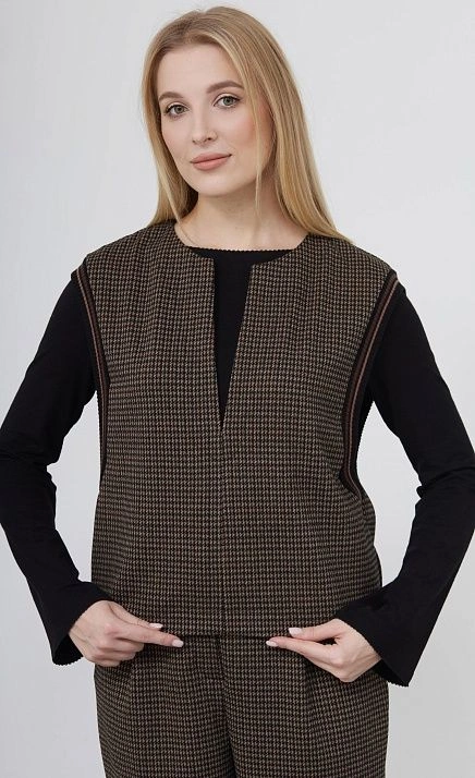  GRIOL. Жилет жен. 380020.6_313.8203Z Коричневый 