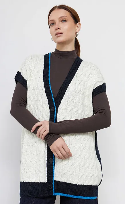  GRIOL. Жилет жен. 380109.05303.0201N Бело-синий 