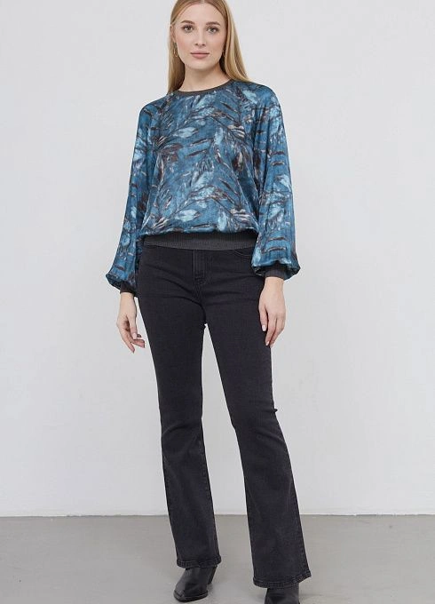 Блуза жен. 310903Т.03312.8677F серо-голубой  (2)