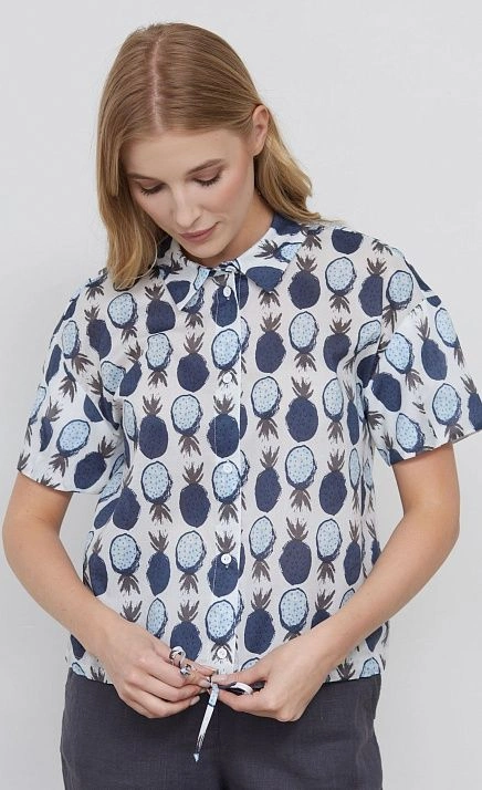 Рубашка из хлопка с принтом GRIOL