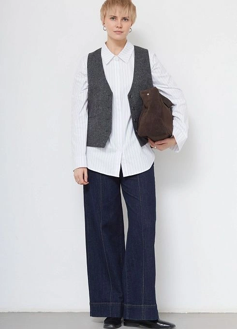  GRIOL. Жилет жен. 388239А.11312.8201M Серый меланж GRIOL