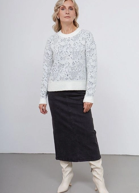  GRIOL. Джемпер жен. 310453.15303.0777M Молочно-чёрный GRIOL