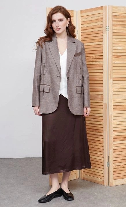  GRIOL. Жакет жен. 378376А.11312.0600M Кофейный 