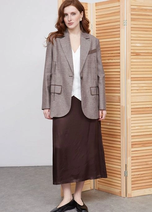  GRIOL. Жакет жен. 378376А.11312.0600M Кофейный GRIOL