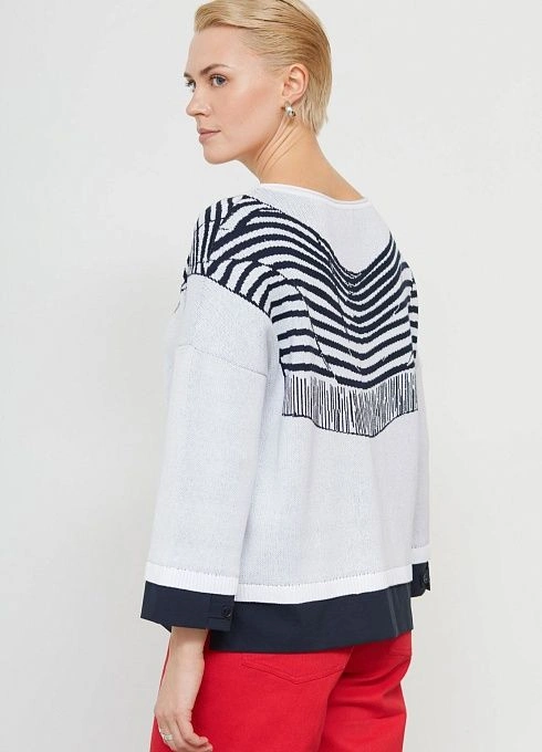 Джемпер жен. 310558.33303.9601S Сине-белый  (5)