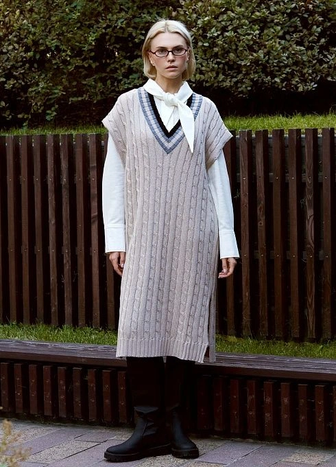  GRIOL. Платье жен. 360260.05303.0373N Бежевый GRIOL