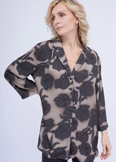 Рубашка из вискозы в пижамном стиле GRIOL