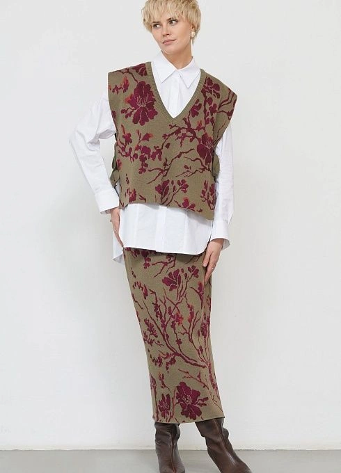 Юбка жен. 350123.33303.3747F Хаки (2)