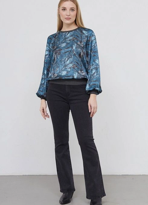 Блуза жен. 310903Т.03312.8677F серо-голубой  (2)