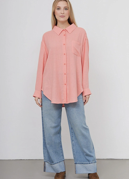 Рубашка изо льна и хлопка GRIOL