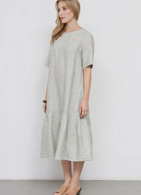 Платье жен. 367763.37312.0235S Бело зеленый  (3)