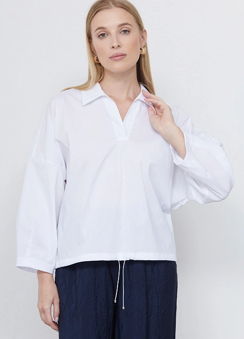 Блузка из хлопка на кулиске GRIOL