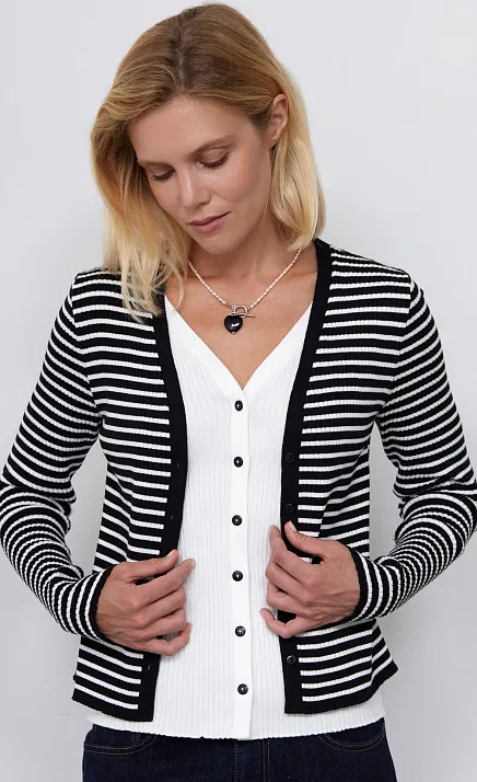  GRIOL. Жакет жен. 370237.33303.8202S Чёрно-молочный 