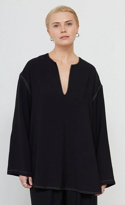 Блуза оверсайз с разрезами GRIOL Блуза оверсайз с разрезами GRIOL