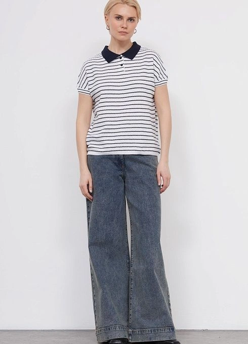 Джемпер жен. 310557.33303.0296S Бело-синий (2)