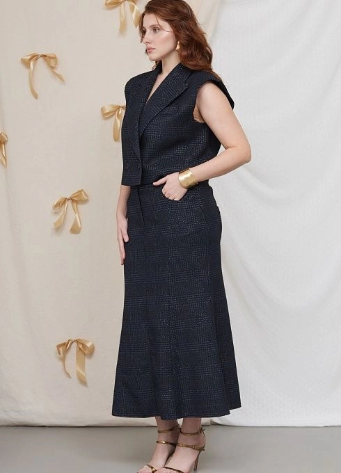 Юбка жен. 358185А.11312.8582P Сине-чёрный  (3)