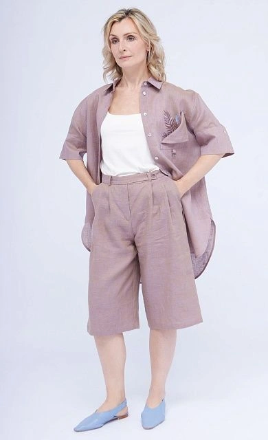  GRIOL. Бермуды жен. 328165.11312.6922M Бледно-розовый меланж 