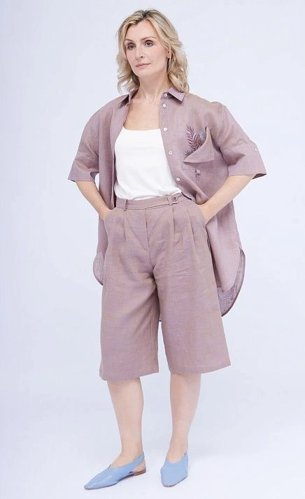 GRIOL. Бермуды жен. 328165.11312.6922M Бледно-розовый меланж GRIOL GRIOL. Бермуды жен. 328165.11312.6922M Бледно-розовый меланж