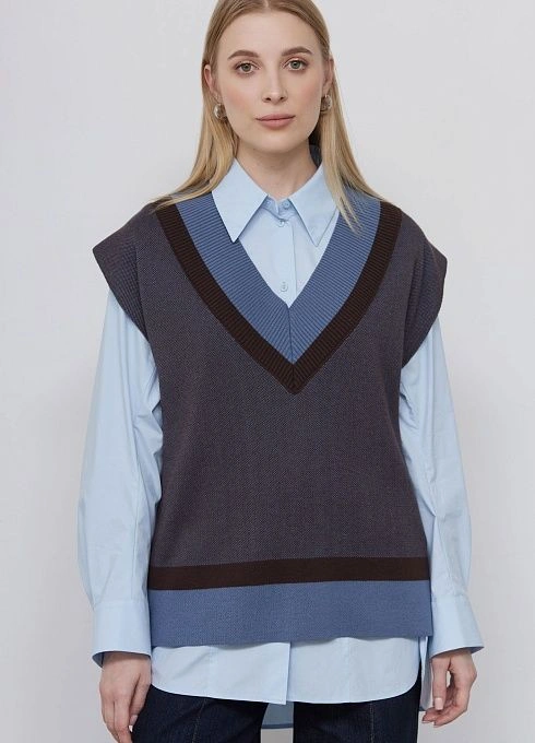  GRIOL. Жилет жен. 380077.33303.5716Y Голубой GRIOL