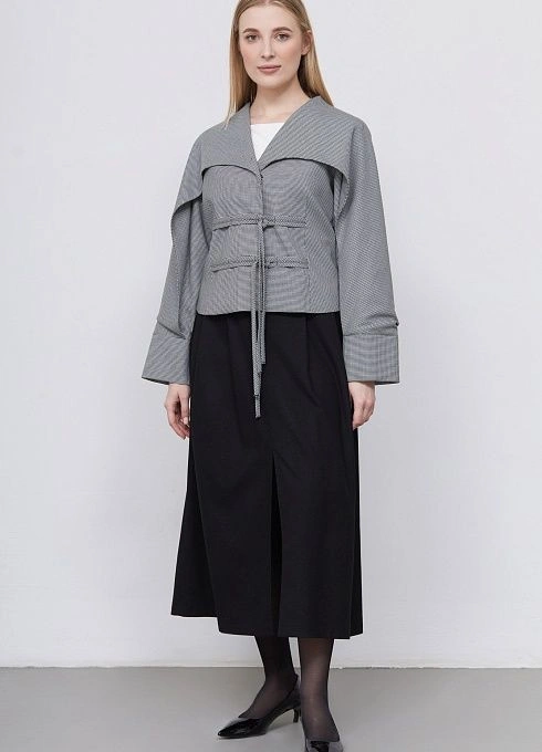 Жакет жен. 374579.11312.8202Z Чёрно-белый  (2)