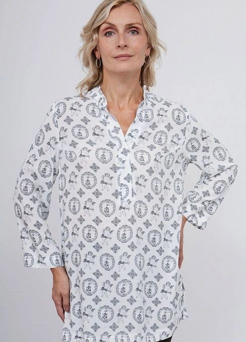 Блузка удлиненная с принтом GRIOL