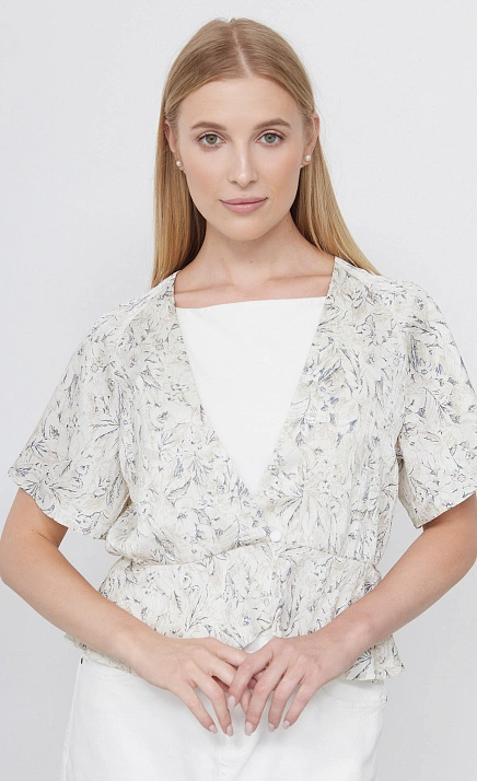 Блузка из шифона с баской GRIOL