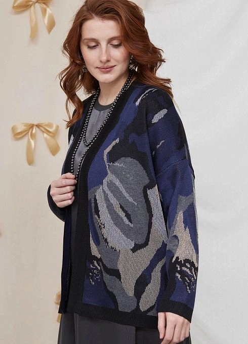 Жакет жен. 370230.33303.9600L Т.синий  (5)