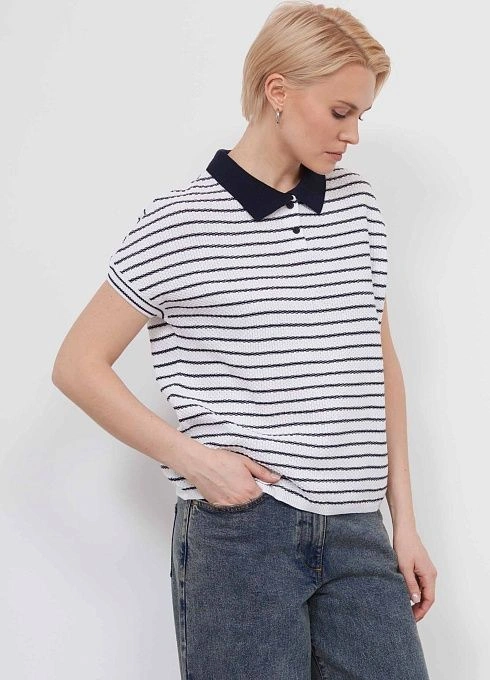 Джемпер жен. 310557.33303.0296S Бело-синий (3)