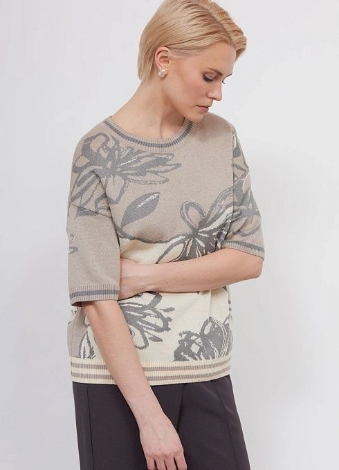  GRIOL. Джемпер жен. 310579.33303.0380T Бежево-серый GRIOL