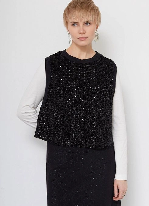  GRIOL. Жилет жен. 380021Б.6_313.8282L Черный GRIOL