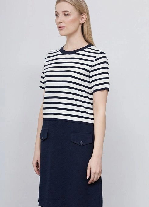 Платье жен. 360258К.6_303.9502S белыйтемно-синий  (4)