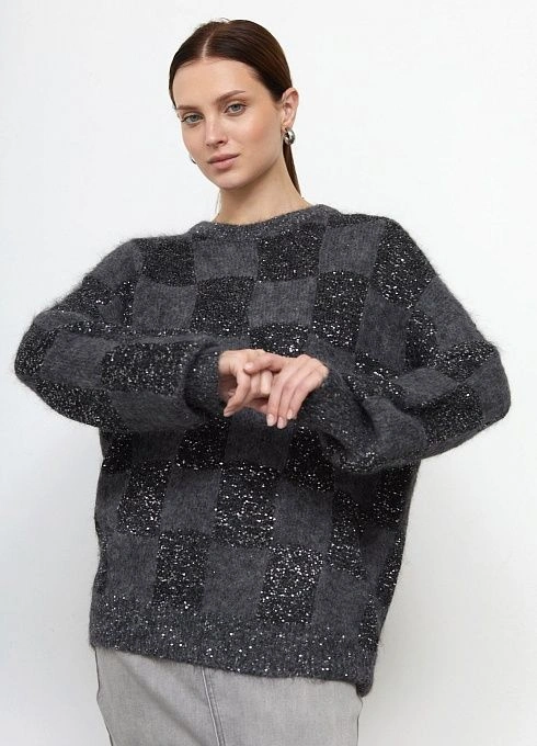 Джемпер жен. 314019.42303.8200P Чёрно-серый  (3)