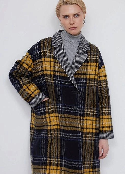 Пальто жен. 537109.43208.9601P Мультиколор (1)